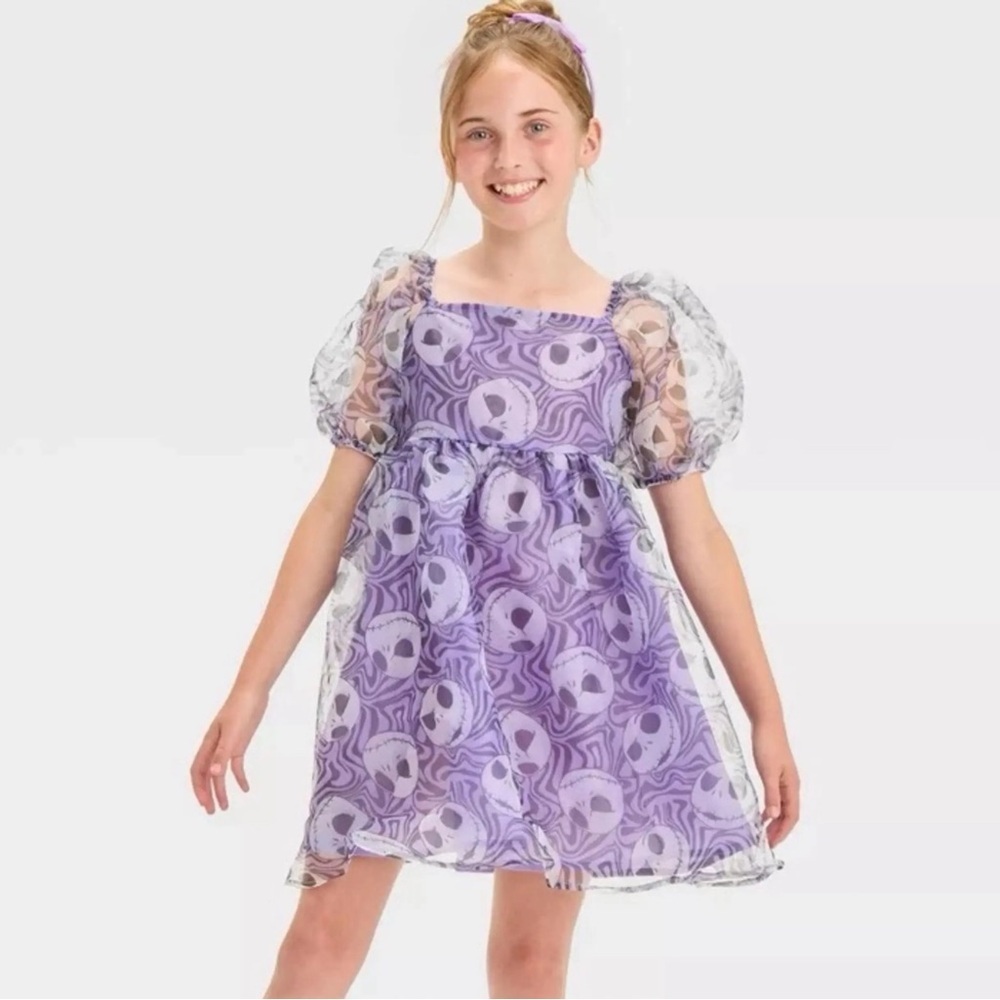 Jack Skellington The Nightmare Before Christmas Puff Sleeve Dress